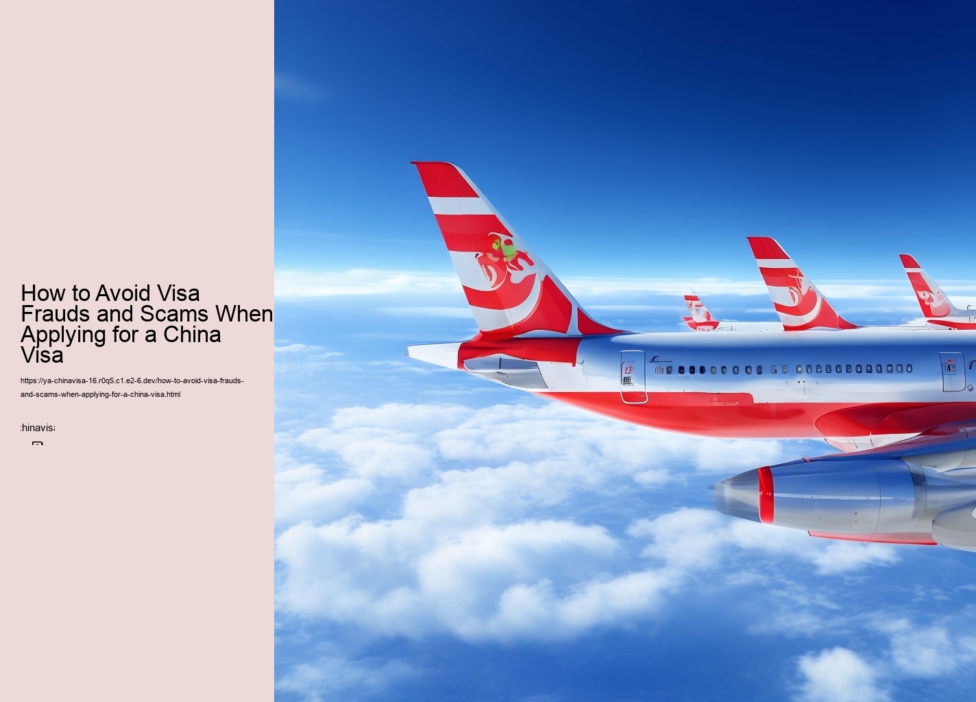 How to Avoid Visa Frauds and Scams When Applying for a China Visa